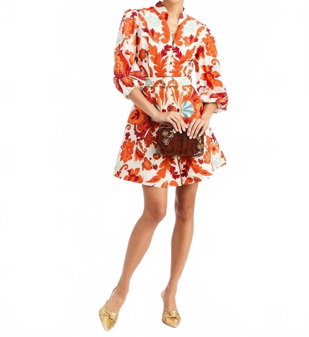 NEW MESTIZA NEW YORK valencia mini dress in rossa waltz